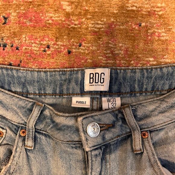 BDG Light Blue Boyfriend Jeans with Distressed Details - Picture 2 of 4